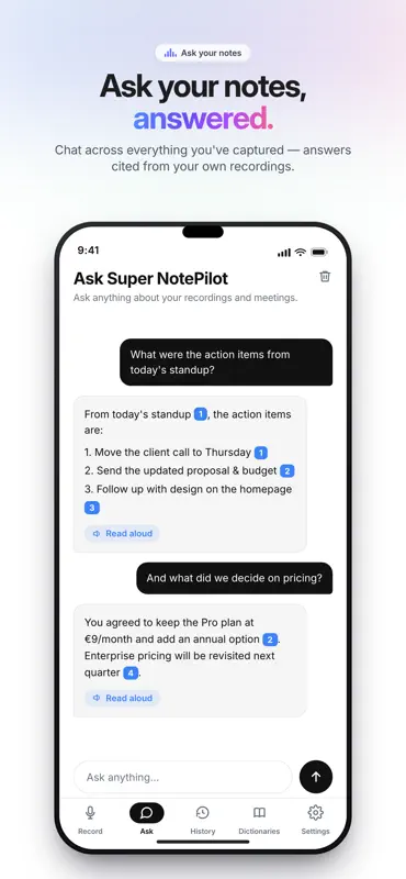 Super NotePilot – Privat AI screenshot 4 of 6