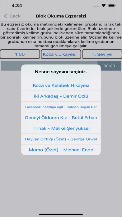 Hızlı Okuma ve Egzersizler Screenshot