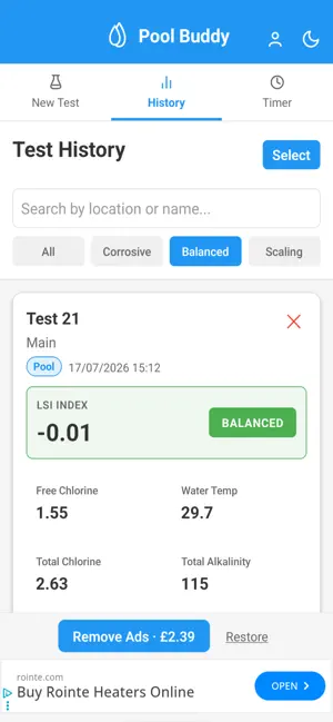 Pool Buddy - water testing screenshot 2