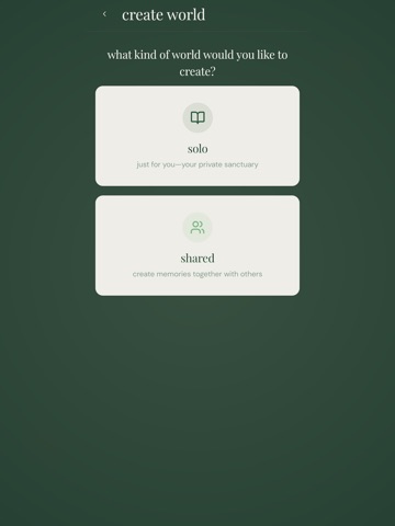 worlds: shared journals iPad screenshot