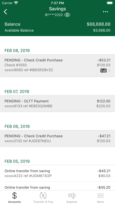 Cedar Valley Bank Mobile Bkg Screenshot