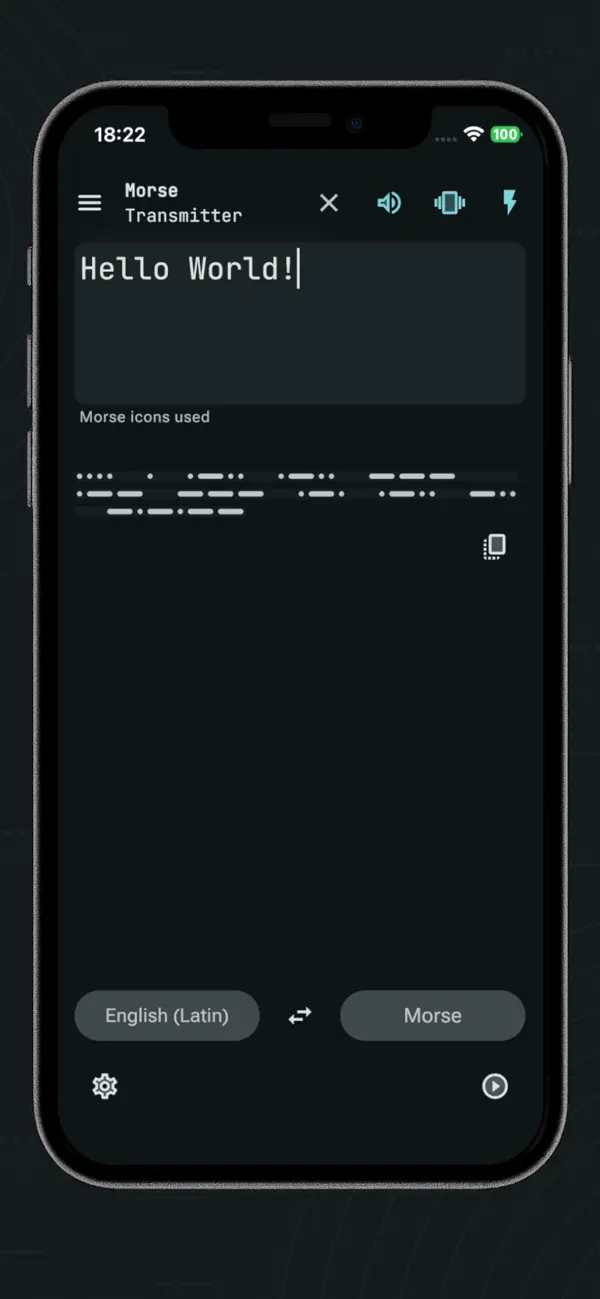 #1. Morse Code Communicator (iOS) Tekijänä: Dmytro Ruban