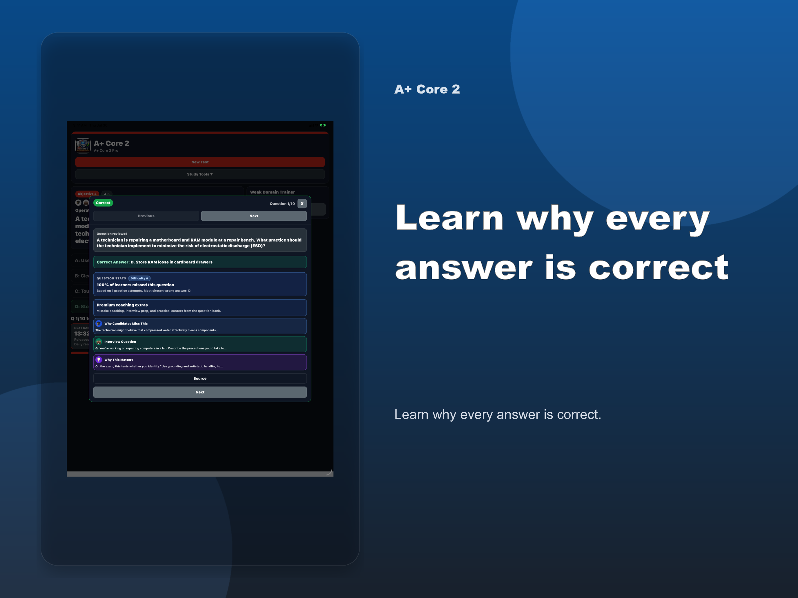 A+ Core 2 Practice Test screenshot 10