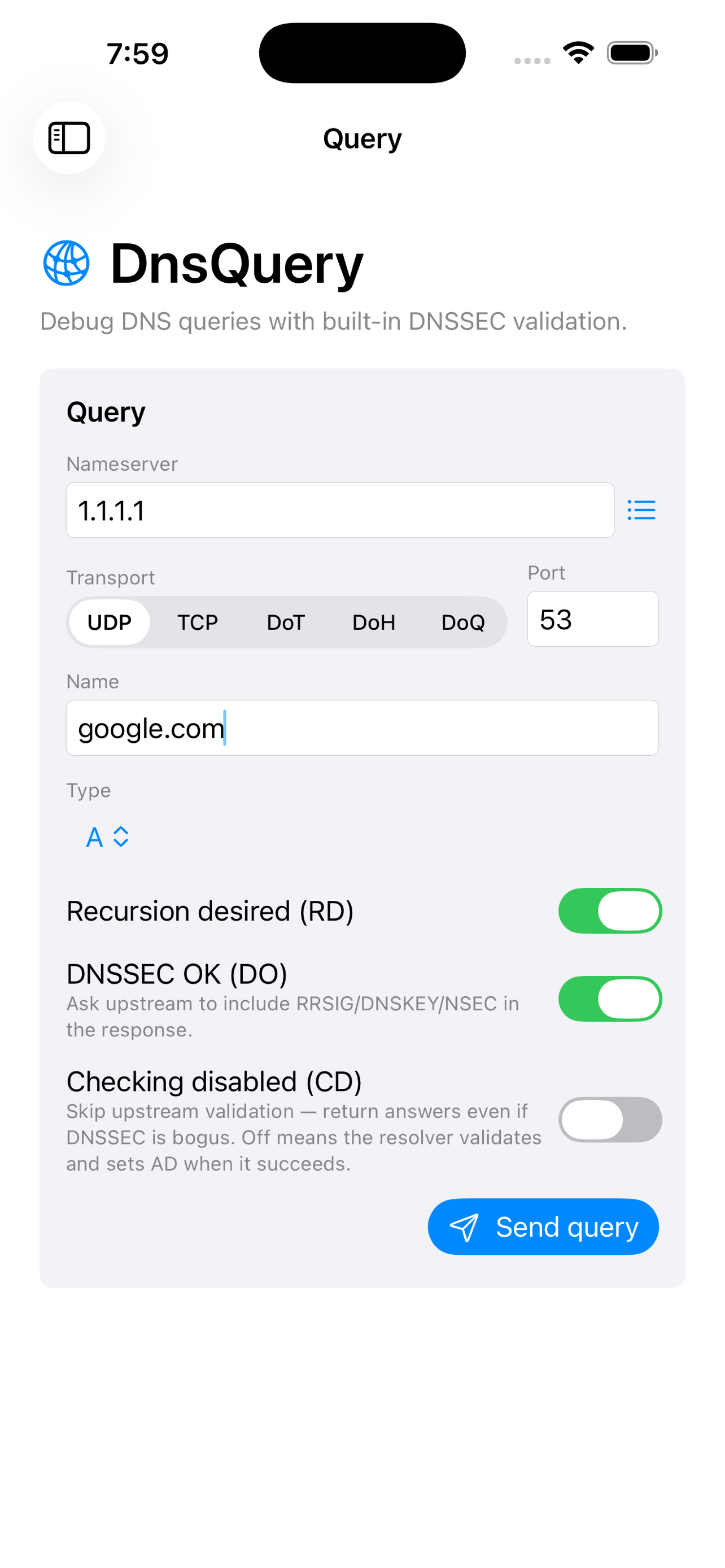 DnsQuery
