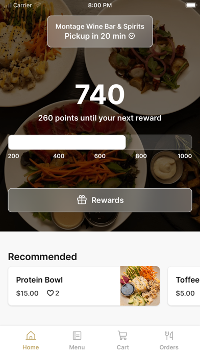 MONTAGE WINE BAR TO GO iPhone screenshot 1 - Food & Drink app