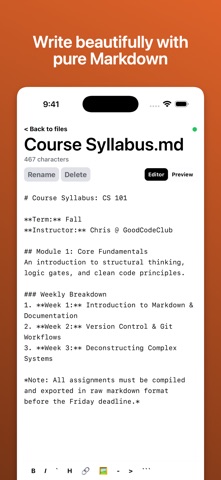 Letterform: Markdown Editor screenshot