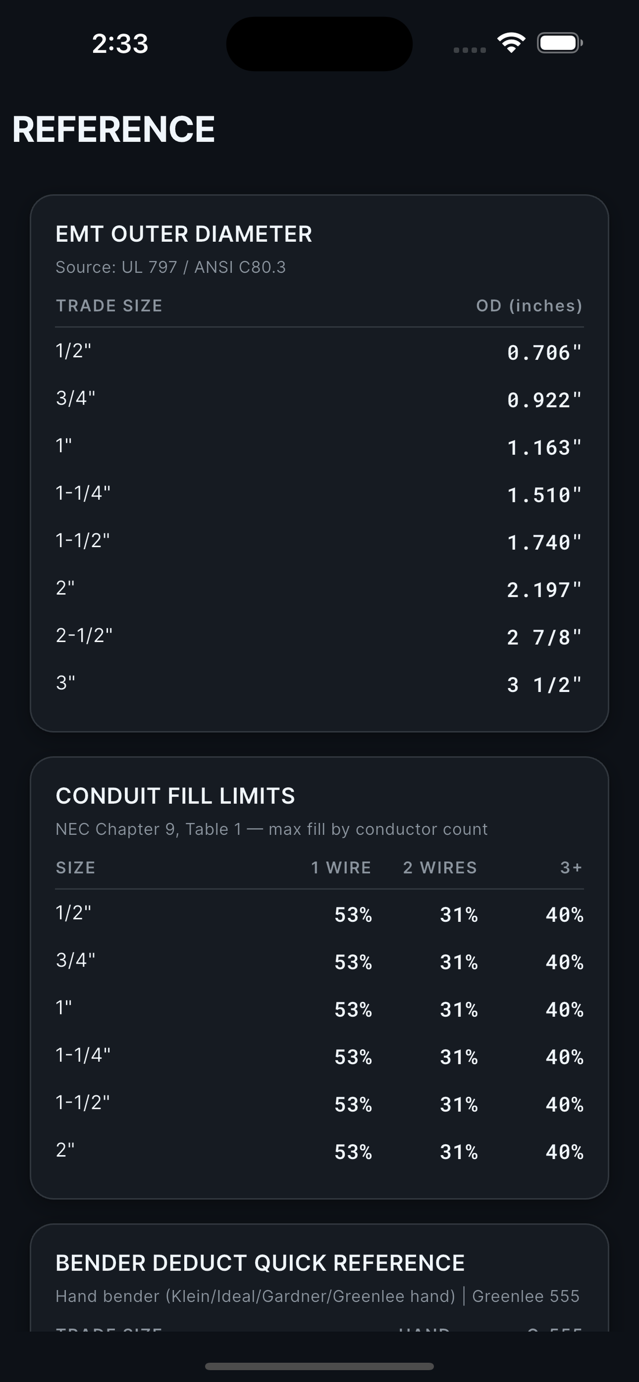 ConduitWorker: Bend Calculator