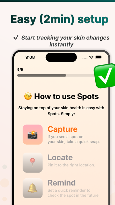 Spots: Moles Acne Skin Tracker Screenshot