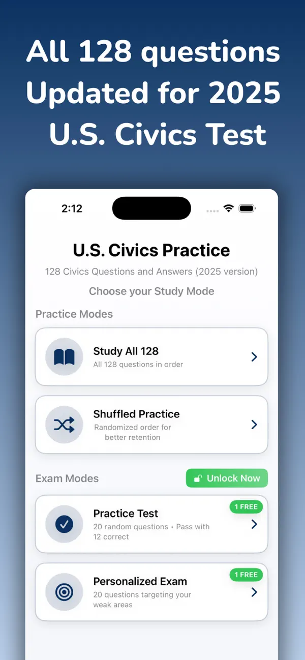 #1. US Civics Practice (iOS) Ved: OUTZERA LLC