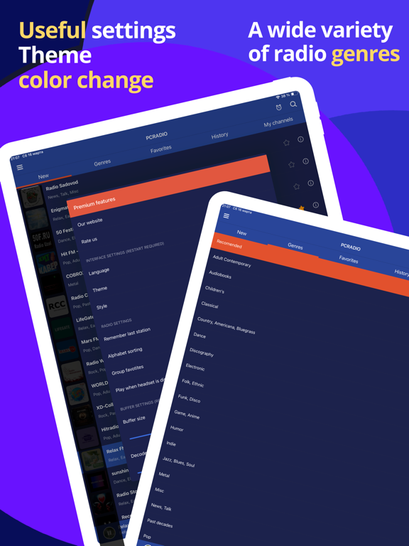Radio Player PCRADIO iPad screenshot 5 - Music app