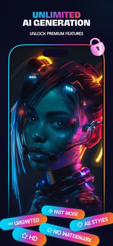 NeonGlow AI Art Generator screenshot