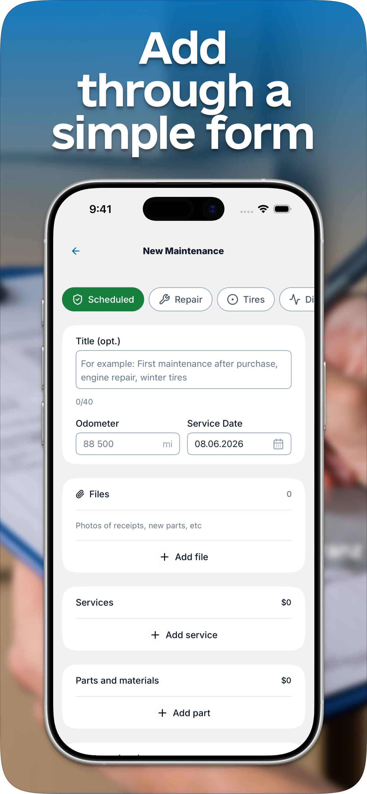MiyMotor - Maintenance logbook