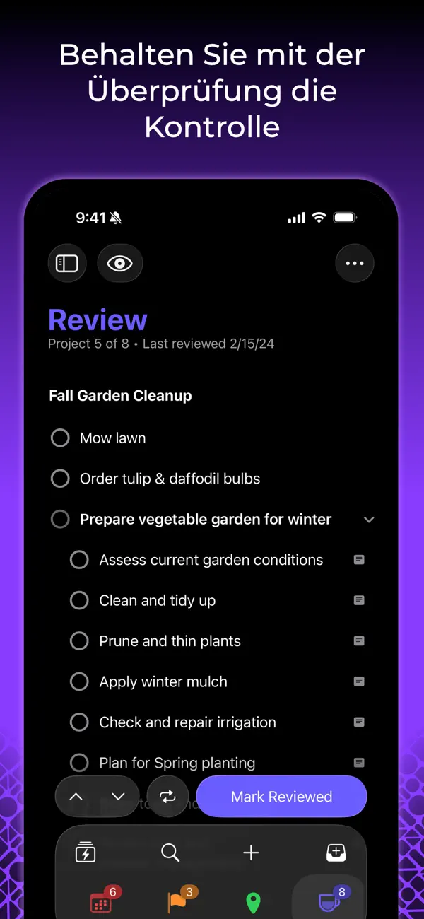OmniFocus 4 iPhone App Screenshot 7 – Produktivität