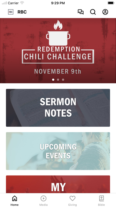 Screenshot 1 of Redemption Bible Church FW App