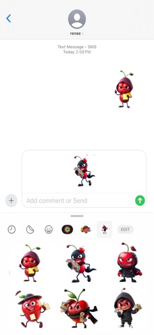 Sneaky Cherry Stickers Screenshot 4 of 4