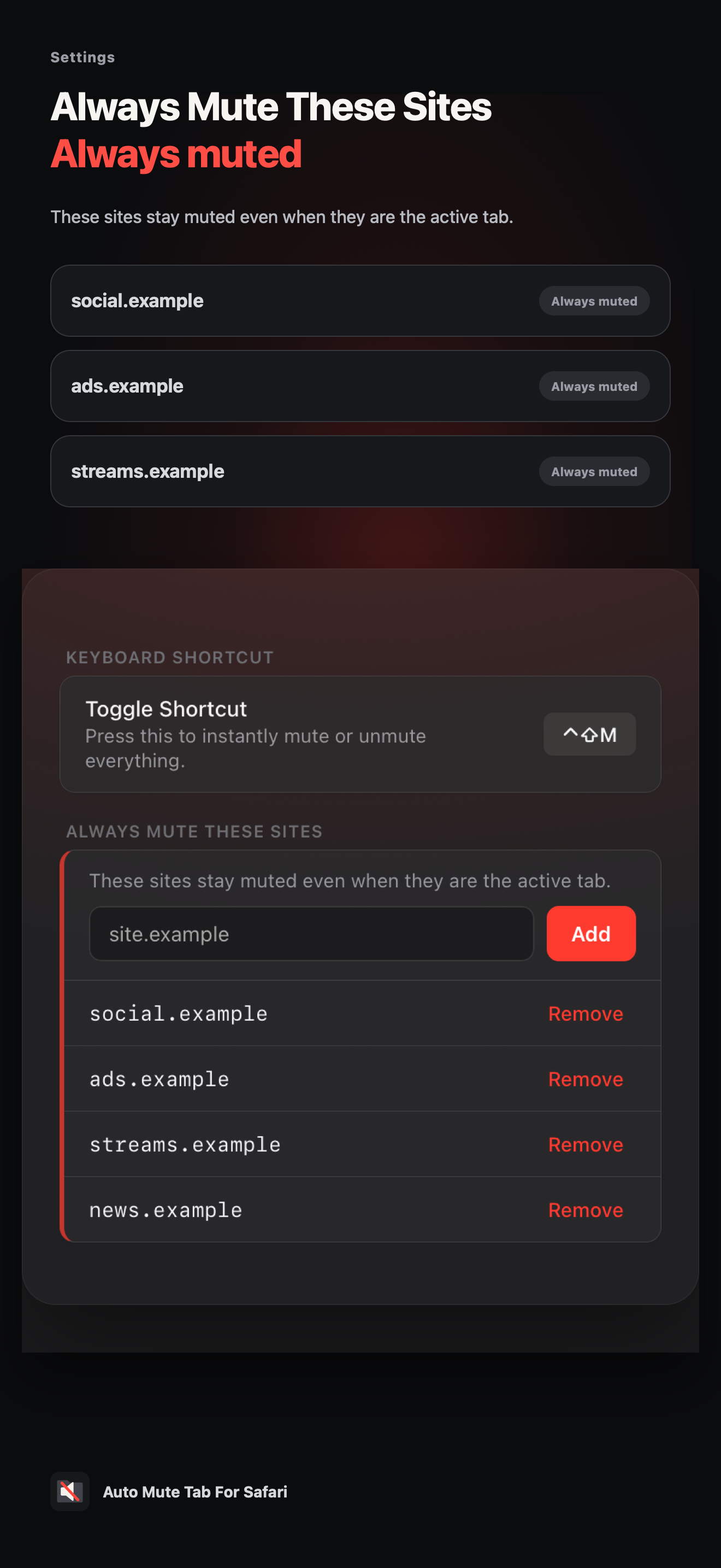 Auto Mute Tab For Safari screenshot 3