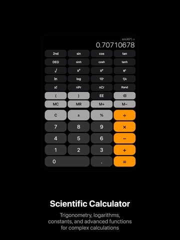 Calculator: Scientific+Tax iPad screenshot