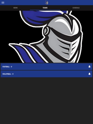 HCA Knights Athletics iPad screenshot