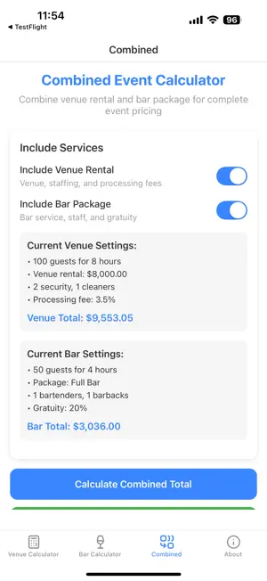 Venue Rental Calculator screenshot 3