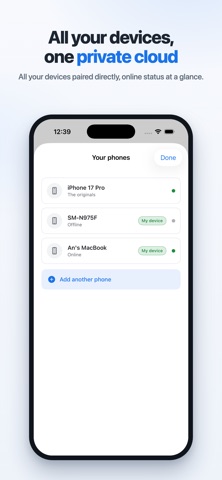 LocalCloud: Files Transfer P2P iPhone screenshot