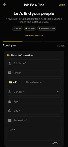 Be A Frnd iPhone screenshot