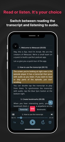 Metacast – podcast app iPhone screenshot 2