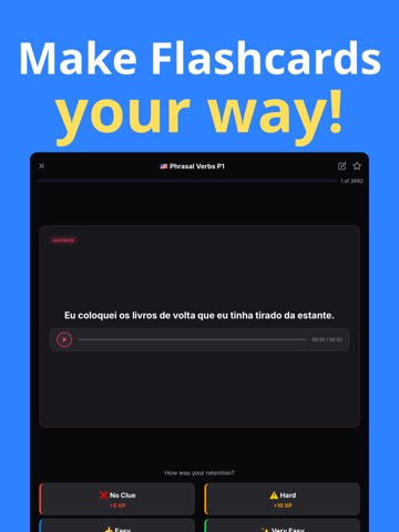Flashcards & Spaced Recall iPad screenshot