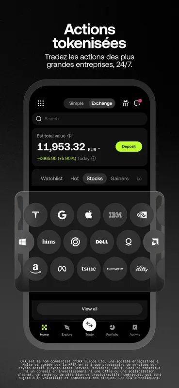 OKX - Achat & Earn BTC, DeFi screenshot 5 of 9
