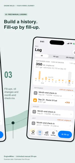 Engine Miles: Hybrid Tracker screenshot 3