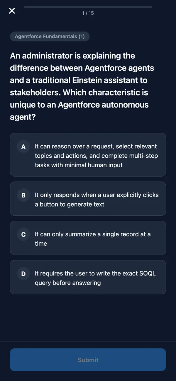 Screenshot #3 pour Agentforce Specialist Prep
