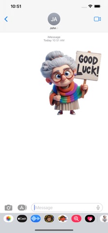 Good Luck Old Lady Stickers screenshot