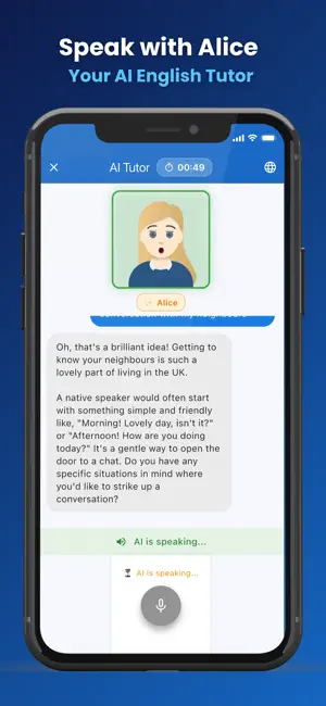 Alice: AI English Tutor screenshot 2