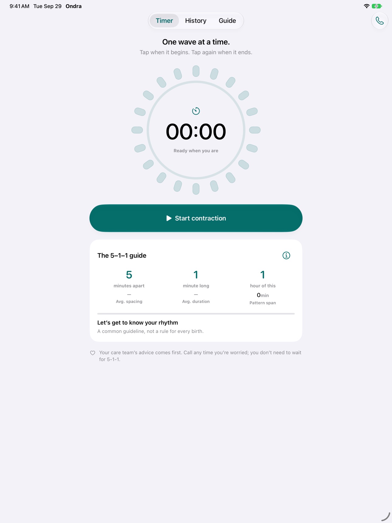 Screenshot 5 of Ondra — Contraction Timer