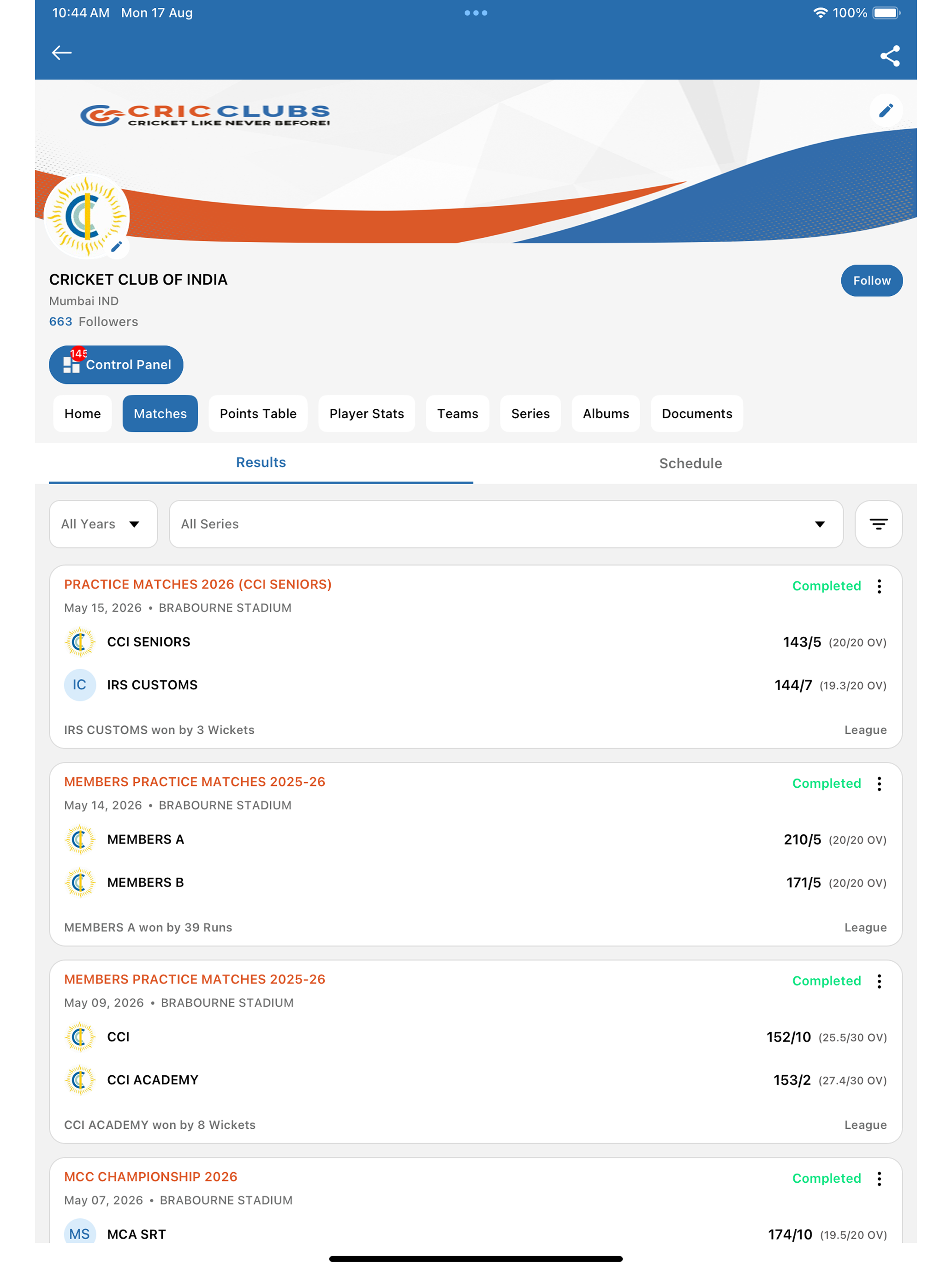 CCI CRICKET APP screenshot 8