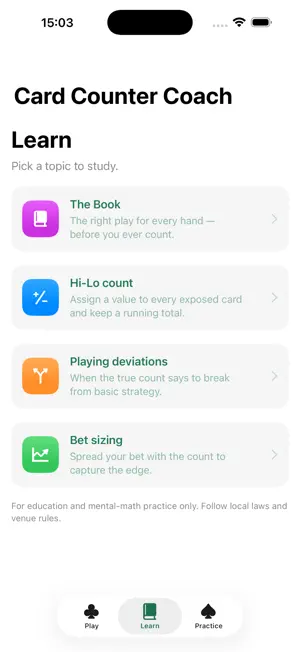 Card Counter Coach screenshot 3