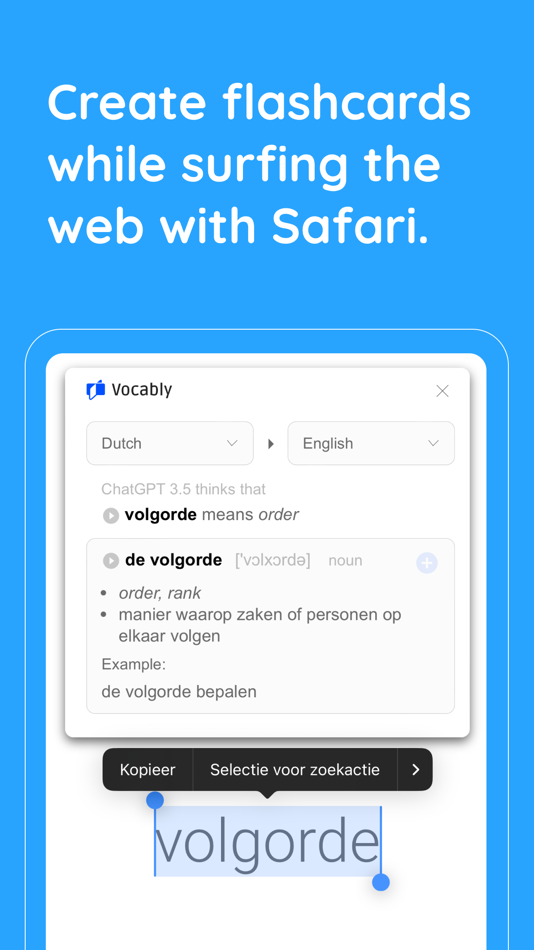 #2. Vocably: Language Flashcards (iOS) By: Vocably B.V.