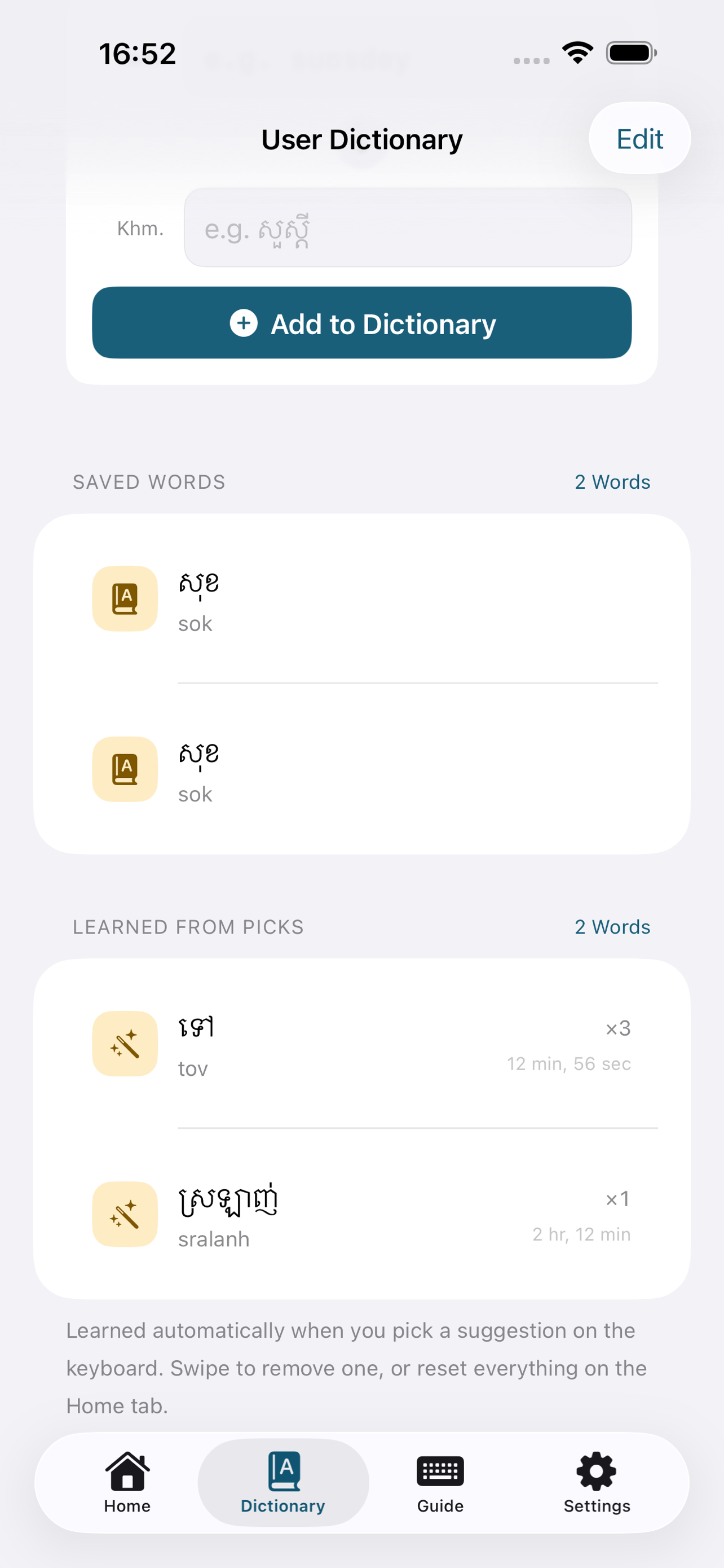 Quick Khmer Keyboard screenshot 7
