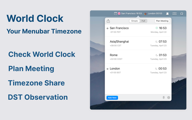 ‎World Clock Timezone - Zonerly Screenshot