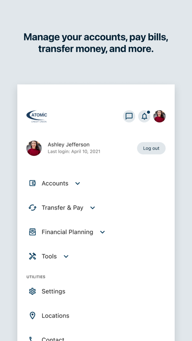 Atomic Credit Union iPhone screenshot