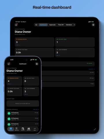 Punch: Shift Tracker iPad screenshot