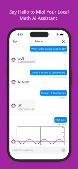 Capture d'écran de Mio - Ask MathStudio With AI sur iPhone 1