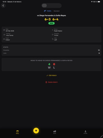 RecordUp: Match Tracker iPad screenshot