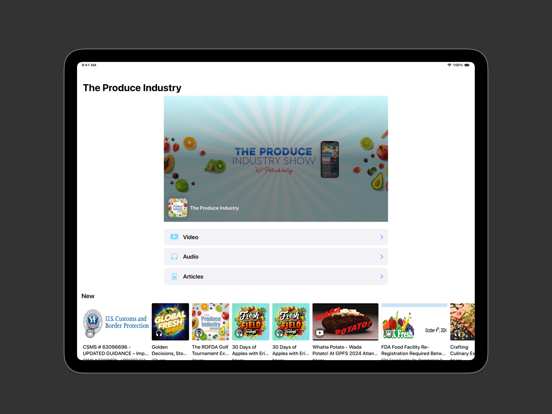 The Produce Industry iPad screenshot 1 - Business app