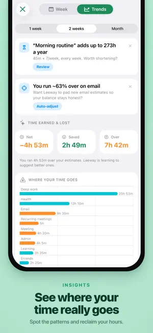 Leeway: Time Budget Planner screenshot 4