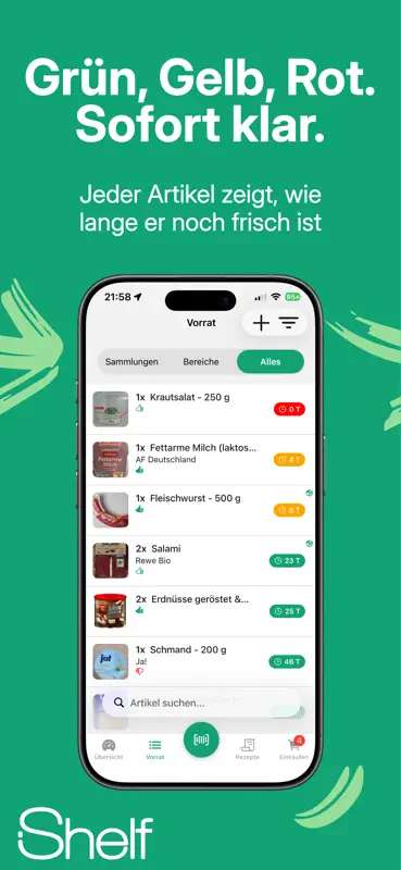 iShelf: Vorrat & MHD-Tracker screenshot 2 of 7