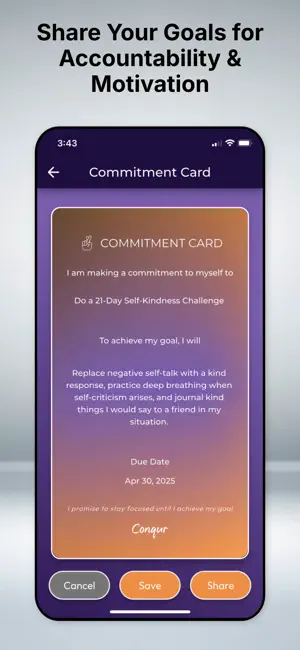 Conqur: Confidence & Growth screenshot 3