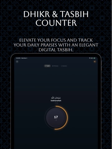 Hush: AI Islamic Habit Tracker iPad screenshot
