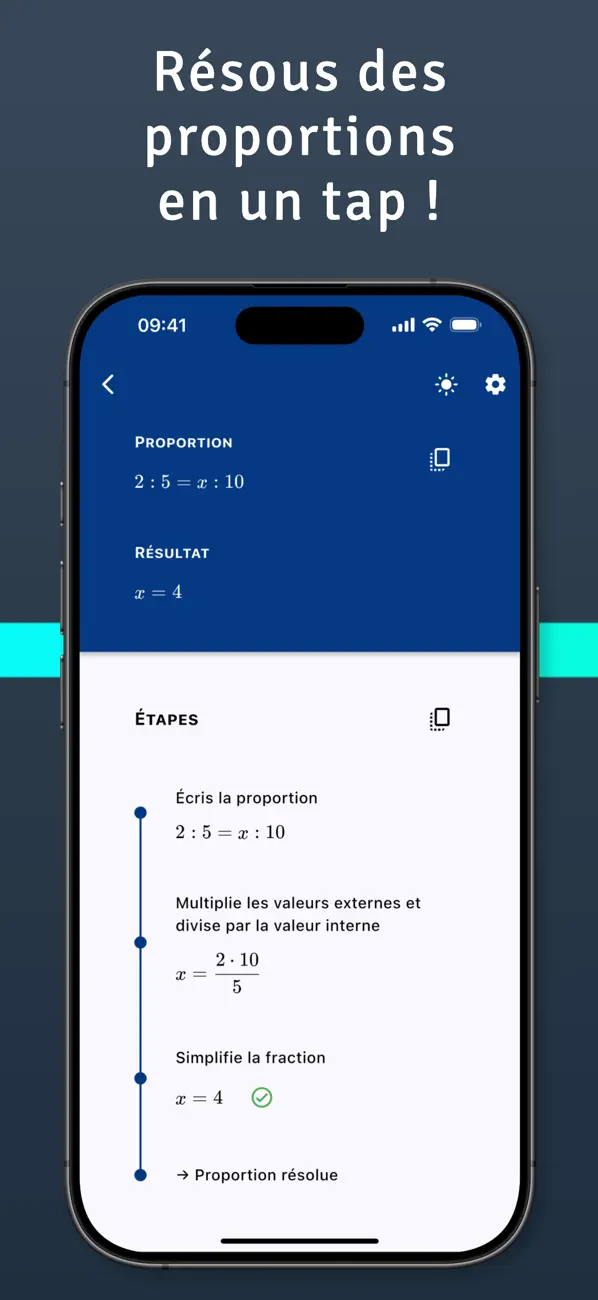 Screenshot #1 pour Résous Proportions
