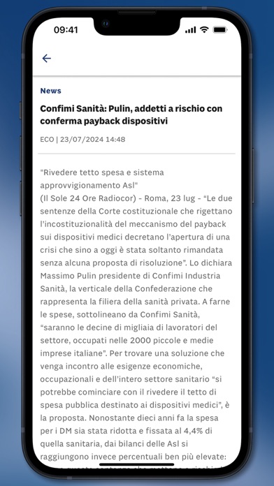 24 Ore Radiocor Screenshot