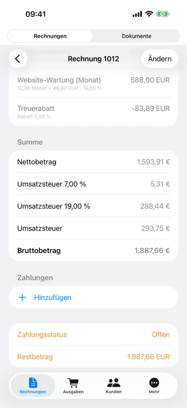 Rechnungsverwalter screenshot 2 of 8